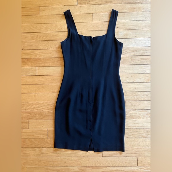 Surabaya Designs Black Sleeveless Sheath Mini Dress Made in France - Picture 3 of 6